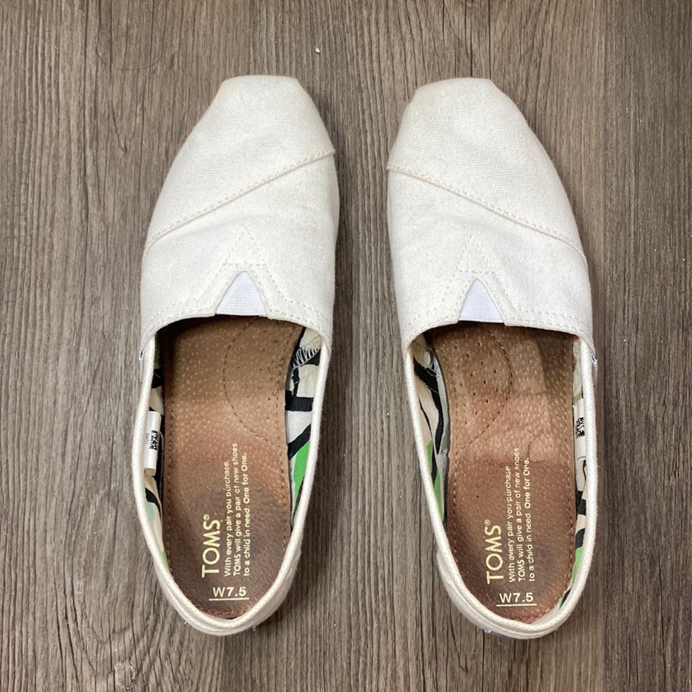 Cream Toms Shoes